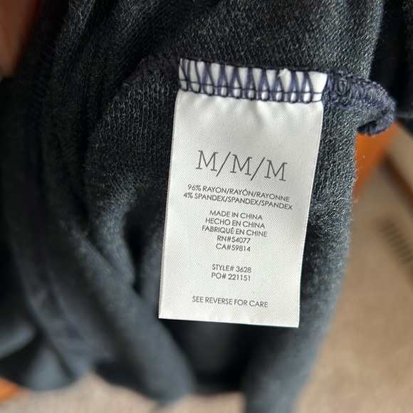 cabi Turtle Tee  Midnight Blue #3628 Cowl Neck - Picture 5 of 6